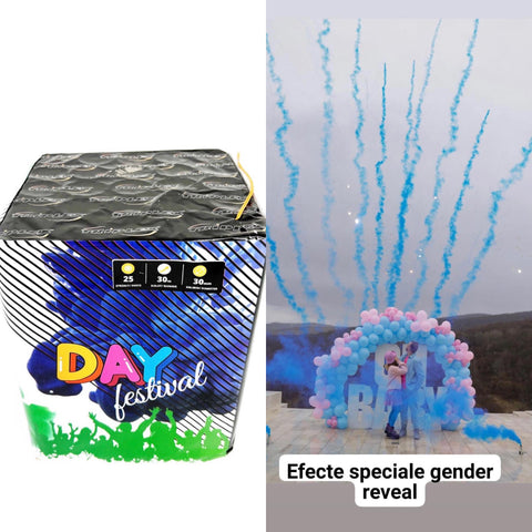 Baterie Artificii Albastra pentru gender reveal