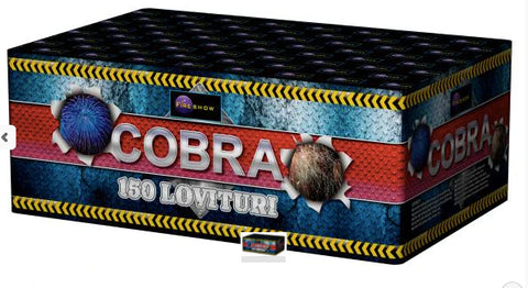 Baterie de artifici 150 focuri calibrul 25 mm COBRA